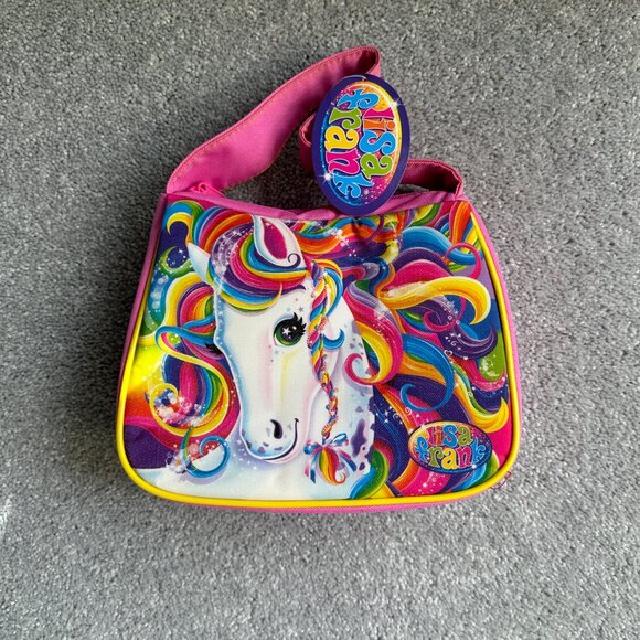 Lisa Frank Other - NWT Vintage 90’s Lisa Frank Markie Unicorn Rainbow Strap Vinyl Lunch Bag